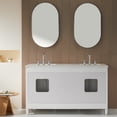 thumbnail image 3 of 60'' Freestanding Double Sink Bathroom Vanity with Quartz Countertop, Solid Wood Construction, Soft Close Doors & Dovetail Drawers, Ample Storage Space, 3 of 9