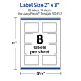thumbnail image 6 of Avery Rectangle Shipping Labels, Floral Design, 2" x 3", 80ct, Glossy, Silver Metallic with Gingko Leaves, 6 of 10