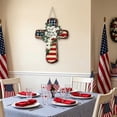 thumbnail image 7 of Memorial Day Saving!4th of July Decorations, The US Independence Day Round Wooden Sign Pendant Festival Star And Stripe Wooden Ornament Welcome Sign, 7 of 7