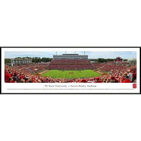 North Carolina State Wolfpack Football - 50 Yard Line at Carter-Finley Stadium - Blakeway Panoramas NCAA College Print with Standard (Best College Football Stadiums)