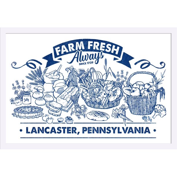 Lancaster, Pennsylvania Fruits & Veggies Farm Fresh White