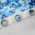 thumbnail image 4 of jejeloiu Christmas Snowy Night Curtains Pack of 2 (42x84 Each),Wastern Xmas Theme Curtains Blackout,Blue White Gold Bedroom Curtains For Child,Breathable Home Decor, 4 of 6