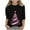 Pink, variant on BFHHYA Kids' Boys Girls Christmas T-Shirt - Christmas Tree Printed 3/4-Sleeve Crew Neck Top for Daily Holiday Wear (3-12Y)