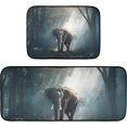 thumbnail image 7 of SKYSONIC Landscape Elephant Forest Kitchen Rugs 2 Pieces, Fall Wild Animal Floor Mat Room Area Rug Washable Carpet Perfect for Living Room Bedroom Entryway, 7 of 7