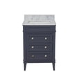 thumbnail image 3 of Eleanor 24" Bathroom Vanity with Marine Gray Cabinet and Carrara Marble Top, 3 of 6