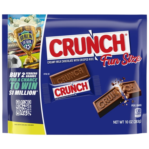 Crunch Milk Chocolate With Crisped Rice, Fun Size 10oz