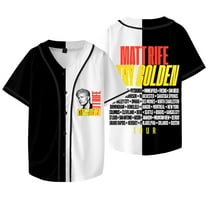 Matt Rife Stay Golden Tour Baseball Jacket Tee Women Men Fashion V-neck Short Sleeve T-Shirts