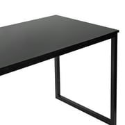 ZENY 47 Laptop Computer Desk Modern Modern Workplace Studio, Black Metal Frame