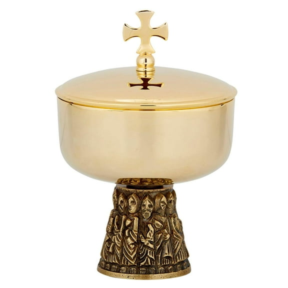Sudbury Brass Last Supper Ciborium with Cover, 6 Inch