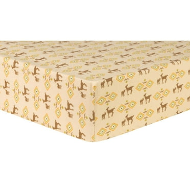 Winter Woods Deluxe Flannel Fitted Crib Sheet Walmart Com