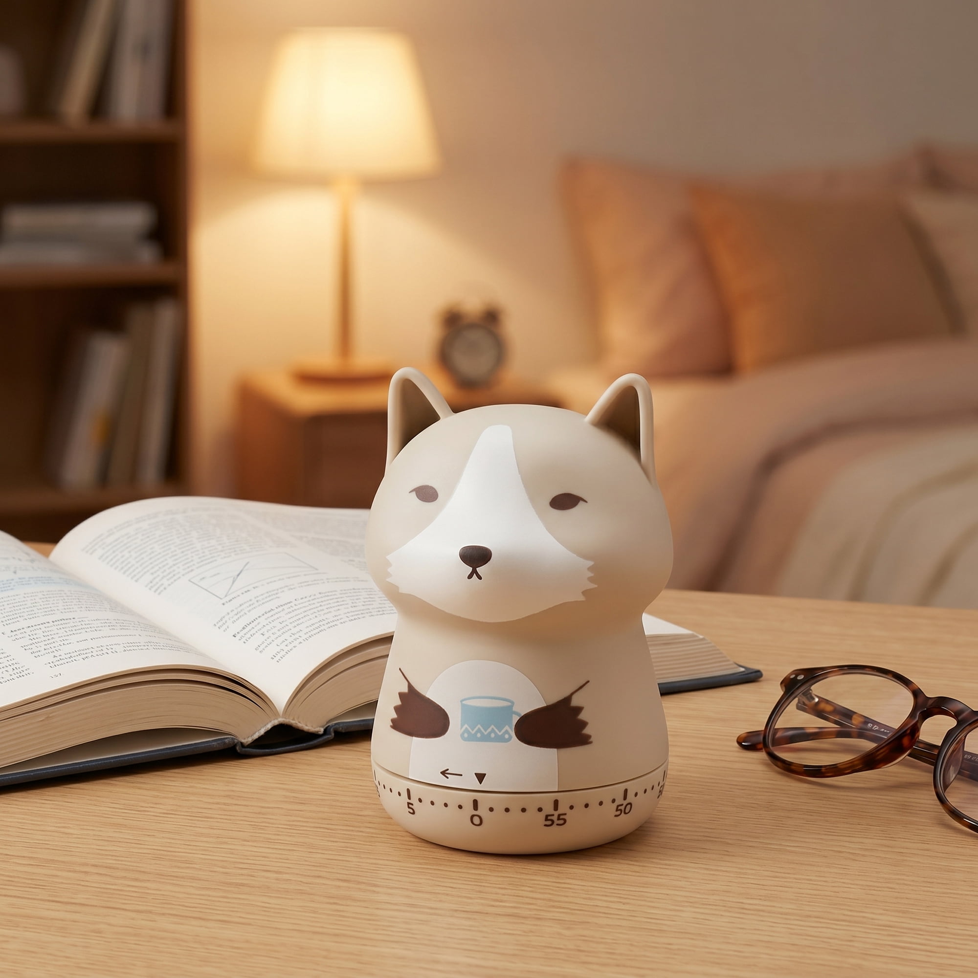 Unique Bargains 60 Minute Kitchen Durable Digital Visual Timer Snow Wolf