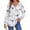 White-Floral, variant on Zeagoo Casual Long Sleeve Shirts for Women Boho Floral Blouse V Neck Work Tunic Tops Daily Wear