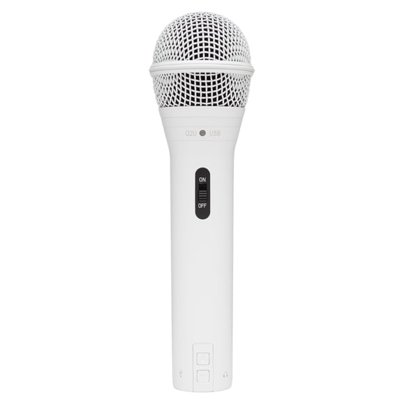 Open Box Samson Q2U USB and XLR Handheld Dynamic Microphone with Cardioid Polar Pattern for Podcasting and Live Streaming (White)