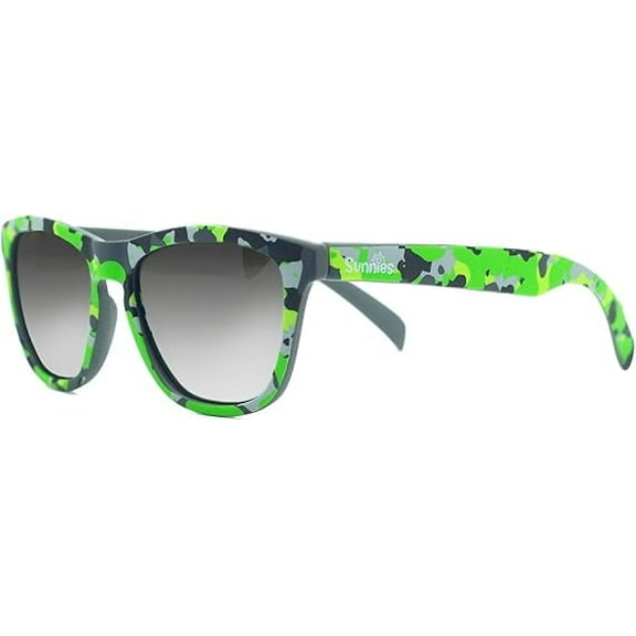 Sunnies Shades - Now You See Me, Now You Don't - Sunglasses for Kids w/Microfiber Pouch - Polarized & Scratch Resistant - 100% UVA & UVB Protection - Reflective Lenses - Anti Slip - 4-10 Years Old