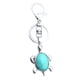 thumbnail image 4 of Bolso cadena jinwen de piedras preciosas Animal colgante encanto llavero llaveros llavero Turquesa, 4 of 4