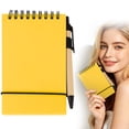thumbnail image 2 of Mini Blank Pocket Notebook Small Spiral Notepad Portable Plain Writing Journal Thick Blank Paper Top Spiral Memo Pad With Pen Lightweight Home Office Daily Note Taking 3.62x5.83 inch 100 Pages,Yellow, 2 of 9