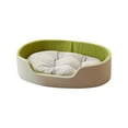 thumbnail image 2 of Washable Double-Sided Pet Kennel for Cats and Dogs - Soft Removable Cover Plush Pet Bed with Non-Slip Bottom Indoor Pet House(Green), 2 of 6