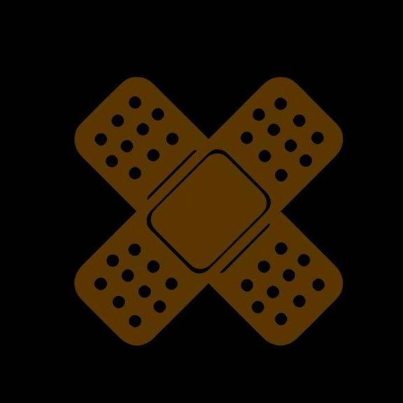 Cross Band Aid Temporary Car Repair Vinyl Decal Sticker UV & Waterproof Bumper Window Laptop Automotive Water Bottle Gift accessories – BROWN 5"