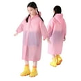 thumbnail image 4 of Hauaitttt Spring Summer and Autumn Boys' and Girls' Plain Color Buttoned Thick Poncho Raincoats Rain Ponchos Hooded Boy Rain Coats for Little Girls Kids Raincoat Size Small Kids Girl Size 6 Clothes, 4 of 6