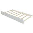 thumbnail image 2 of Dtwnek Twin Size Platform Bed with Trundle, White, 2 of 9