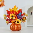 thumbnail image 4 of Deeceymbur Halloween Table Decor with Simulated Pumpkin Leaves for Festive Autumn Thanksgiving Home Party Centerpiece, 4 of 6