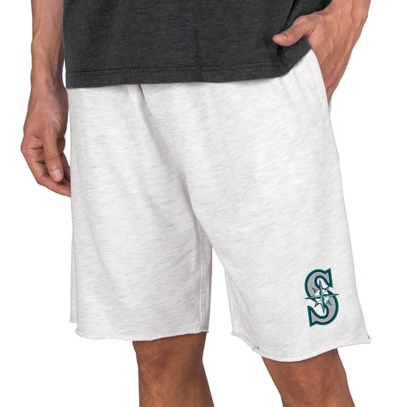 Men's Concepts Sport Oatmeal Seattle Mariners Mainstream Terry Tri-Blend Shorts
