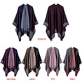 thumbnail image 4 of Poncho de la bufanda de las mujeres Cardigan a rayas Vintage Warm Cape Shawl bufandas largas Pashmin Meterk Camello, 4 of 4