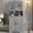 Grey, variant on Faitaliicy Kitchen Pantry Storage Cabinet Freestanding Cupboard With Glass Doors and Adjustable Shelves Wooden Floor Linen Cabinet For Small Space Bathroom Living Room Dining Room