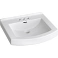 thumbnail image 2 of Proflo PF6004WH Otter Creek 20" Rectangular Vitreous China Pedestal Bathroom Sink - White, 2 of 3