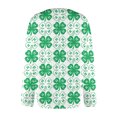 thumbnail image 5 of Womens St. Patrick's Day Cardigan Lucky Irsh Long Sleeve Shamrock Printed Cardigan Open Front Knit Sweaters Coat, 5 of 5