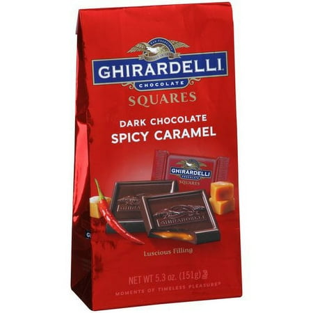 Ghirardelli Squares Spicy Caramel Dark Chocolate, 5.3 Oz.