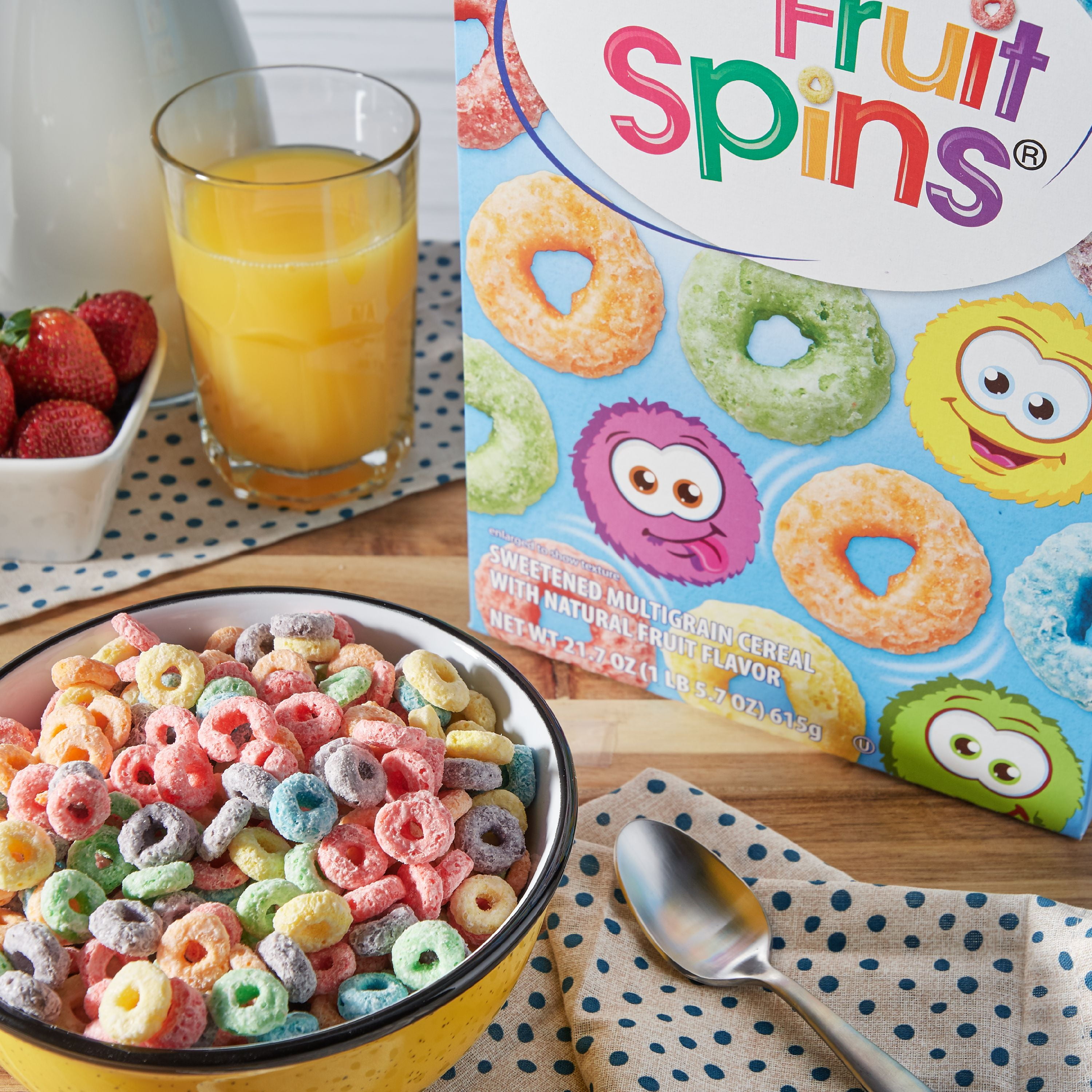 (3 Pack) Great Value MultiGrain Breakfast Cereal, Fruit Spins, 21.7 Oz (3 Pack) Great Value MultiGrain Breakfast Cereal, Fruit Spins, 21.7 Oz