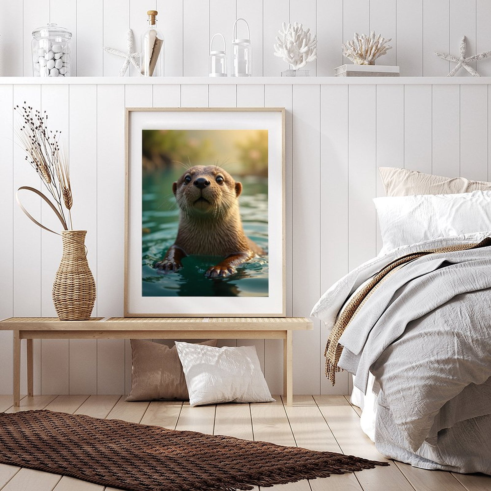 Diamond Art Kits for Adults - 5d Otter Swimming In Serene Waters Diamond Painting for Adults, Diamond Art for Adults Beginners, Diamond Painting Kits for Adults for Home Wall Decor