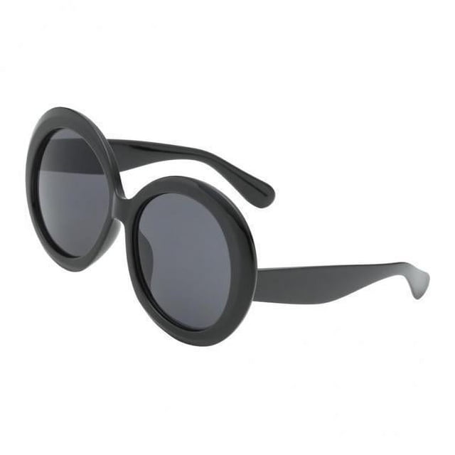 Gafas de Sol Futuristas Redondas Strade Fareast Limited Montura Negra Lente Gris 2 piezas