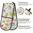 thumbnail image 4 of Dailycode Double Sided Oven Mitt with Loop Heat Resistant Kitchen Long Potholders 7" x 35" Cartoon Colorful Fishs, 4 of 6