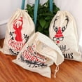 thumbnail image 4 of dianhelloya Large Drawstring Linen Gift Bag Candy Presents Storage Container for Christmas E, 4 of 8