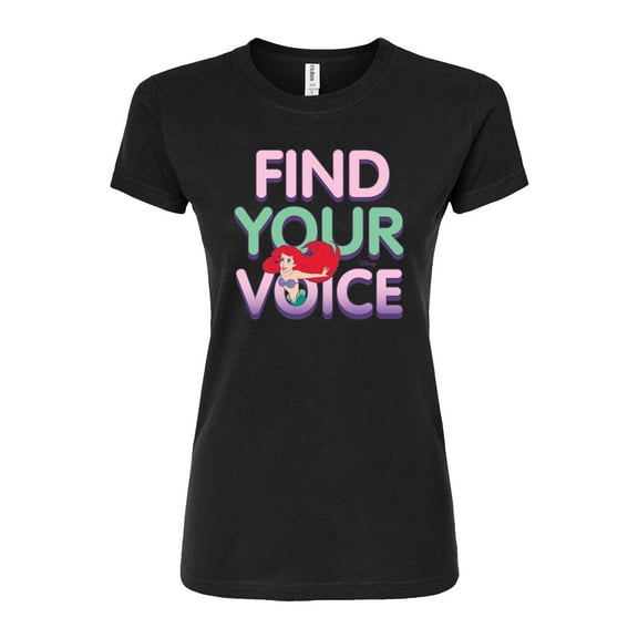 Disney The Little Mermaid - Ariel - Find Your Voice - Juniors Fitted Graphic T-Shirt