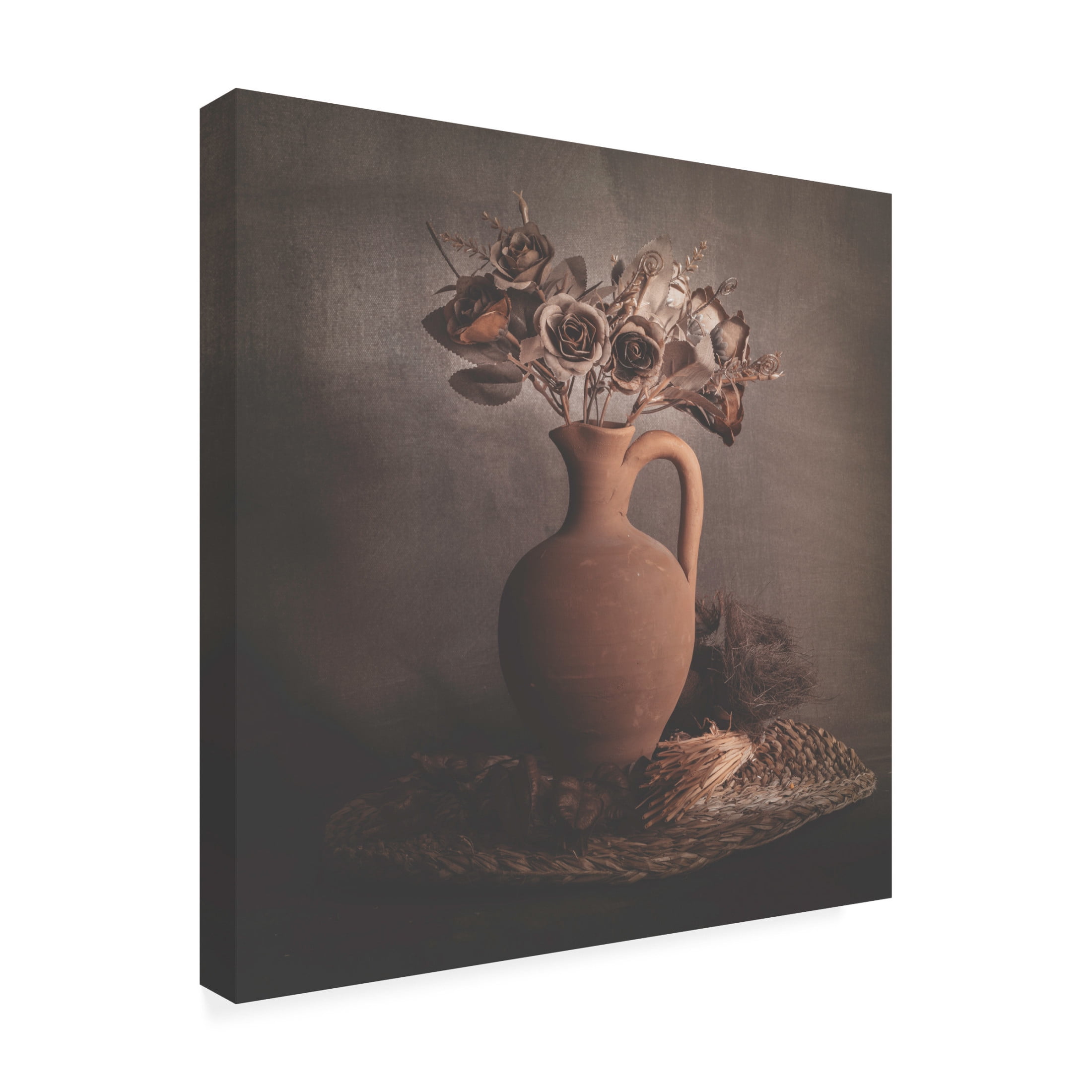 Canvas Wall Art - Cicek Kiral 'Calm Shadows' Wall Art for Living Room, Bedroom, or Office D?cor by Trademark Fine Art - 14 x 14 Inches