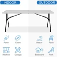 thumbnail image 5 of Jopath 6 Foot Folding Table,White Plastic Folding Table,Built-in Handle,Indoor Outdoor Table for Picnic Party Dining Camping,White, 5 of 9