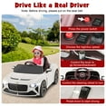 thumbnail image 6 of Costway 12V Licensed Bentley Bacalar Kids Electric Ride-on Car with Remote Control White, 6 of 9