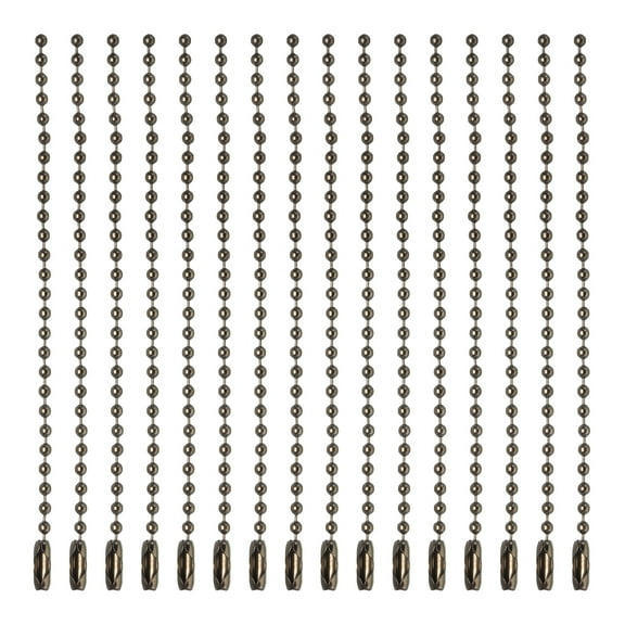 Uxcell Ball Bead Chain Beaded Necklace Chains 4 Inch 2.4mm/0.1inch for Jewelry Making,Pack of 50(Copper)