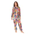thumbnail image 2 of FORMRS Onesies Pajama for Adults Unisex Hoodie Winter Jumpsuit One Piece Sleepwear, Sizes S-2XL, Art Buildings, 2 of 7