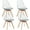 Gray, variant on MOJAY Mid-Century Modern Plastic Dining chairs in Clear, Set of 4 , LightBrown
