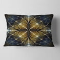 thumbnail image 2 of Designart Digital Gold Fractal Flower Pattern - Abstract Throw Pillow - 12x20, 2 of 5