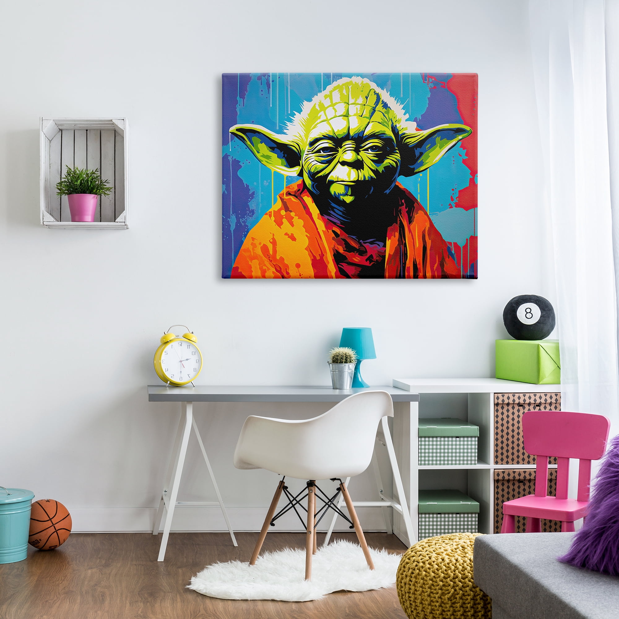 Stupell Industries Pop Style Sci-Fi Creature Fairy Tales & Fantasy Painting Gallery Wrapped Canvas Art Print Wall Art, 48 x 36