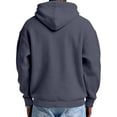 thumbnail image 5 of Telankuip Waffle Knit Hoodies for Men Full Zip Long Sleeve Hooded Sweatshirt Jackets Oversized Solid Color Raglan Sleeved Loose Lightweight Cozy Soft Casual Athletic Outerwear 1-Dark Blue L, 5 of 8