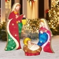 MOKINGTOP Lighted Christmas Decorations Outside Set Light Up Scene Silhouette Indoor Outdoor