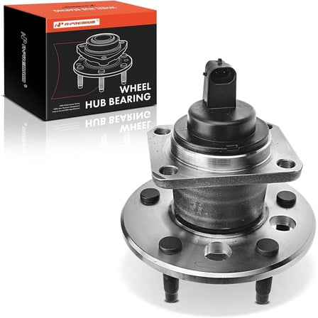 A-Premium Rear Wheel Bearing and Hub Assembly with ABS & 5-Lug Compatible with Buick Cadillac Chevy Pontiac - 1991-2011 - Lesabre, Lucerne, Reatta, Allante, DTS, Seville, Malibu, with ABS