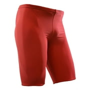 Adoretex Men's Solid Jammer Swimsuit (MJ001) - Red - 22