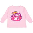 thumbnail image 3 of Inktastic Artist I Love Art Girls Long Sleeve Toddler T-Shirt, 3 of 5